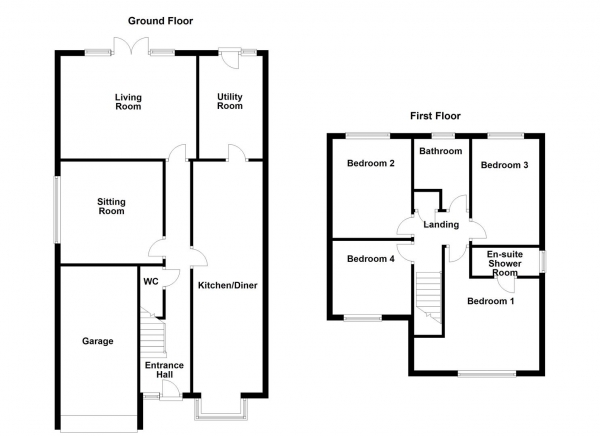 Floor Plan Image for 4 Bedroom Detached House for Sale in Boundary Drive, Wakefield