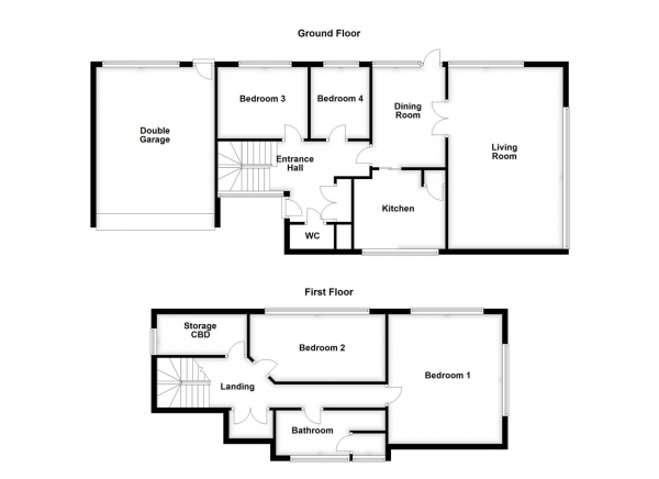 Floor Plan Image for 4 Bedroom Detached House for Sale in The Balk, Walton, Wakefield