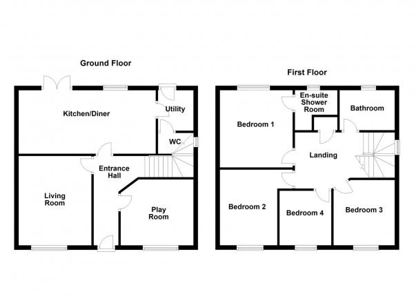 Floor Plan Image for 4 Bedroom Detached House for Sale in Ruby Street, Wakefield