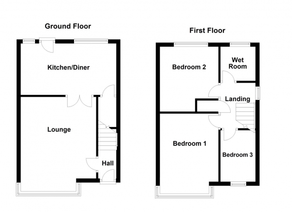 Floor Plan Image for 3 Bedroom Semi-Detached House for Sale in Greenmoor Close, Lofthouse, Wakefield