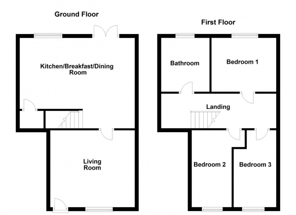 Floor Plan Image for 3 Bedroom Cottage for Sale in Mill Lane, Ryhill, Wakefield