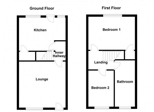 Floor Plan Image for 2 Bedroom Terraced House for Sale in Silver Street, Newton Hill, Wakefield