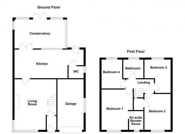 Floor Plan Image for 4 Bedroom Detached House for Sale in Brackendale Road, Thornes, Wakefield