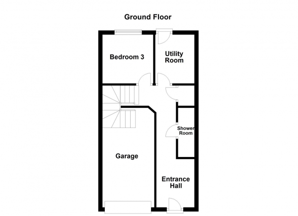 Floor Plan Image for 3 Bedroom Terraced House for Sale in Sandpiper Mews, Calder Grove