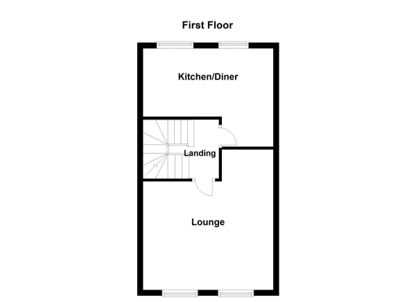 Floor Plan Image for 3 Bedroom Terraced House for Sale in Sandpiper Mews, Calder Grove