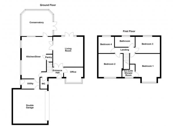 Floor Plan Image for 4 Bedroom Detached House for Sale in Ash Grove, Stanley, Wakefield