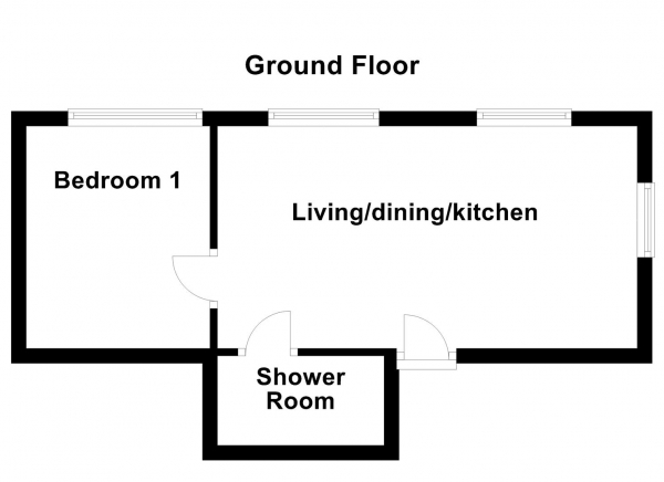 Floor Plan Image for 1 Bedroom Ground Flat for Sale in Miller Court, Newmillerdam, Wakefield