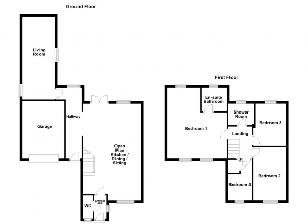 Floor Plan Image for 4 Bedroom Semi-Detached House for Sale in Newark Vale, Robin Hood