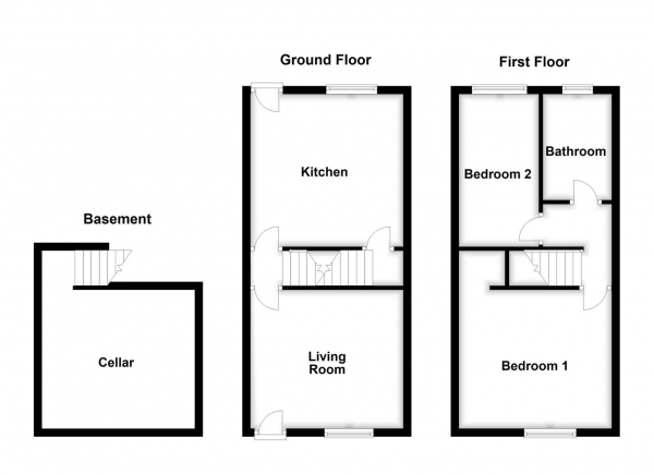 Floor Plan Image for 2 Bedroom Terraced House for Sale in Henry Street, Wakefield