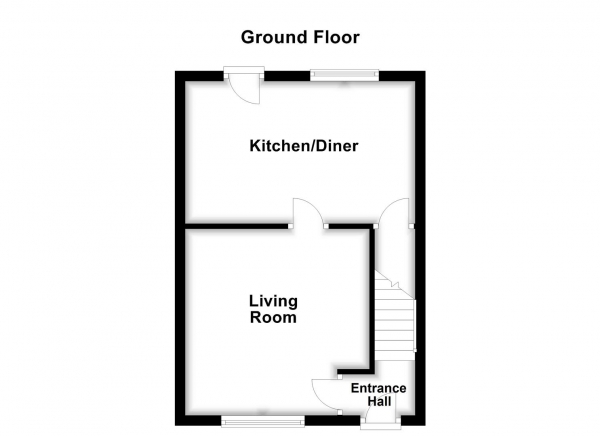 Floor Plan Image for 3 Bedroom Terraced House for Sale in Gateways, Wakefield