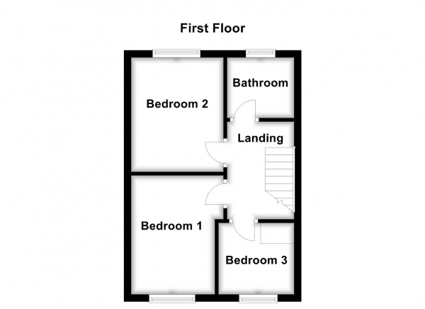 Floor Plan Image for 3 Bedroom Terraced House for Sale in Gateways, Wakefield