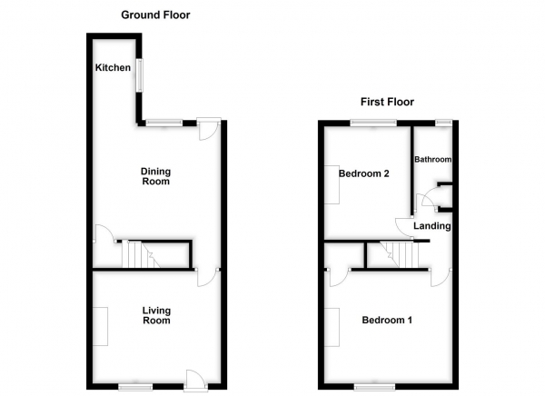 Floor Plan Image for 2 Bedroom Terraced House for Sale in Burkill Street, Wakefield, WF1 5PA