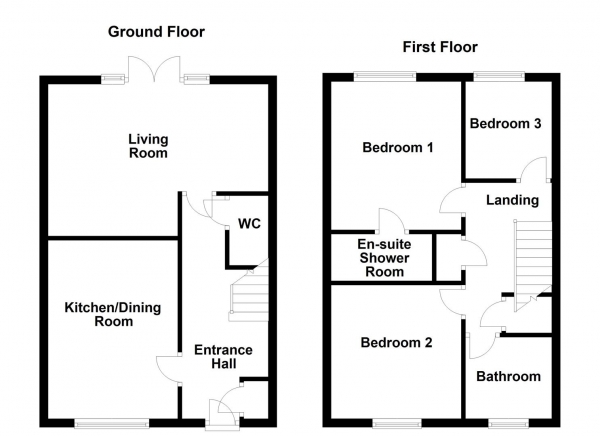 Floor Plan Image for 3 Bedroom Semi-Detached House for Sale in Timperley Close, Wakefield, WF1 2FT