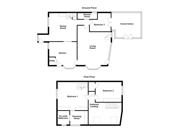 Floor Plan Image for 3 Bedroom Semi-Detached House for Sale in The Avenue, Crofton, Wakefield