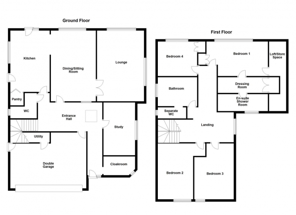 Floor Plan Image for 4 Bedroom Detached House for Sale in The Russets, Sandal, Wakefield