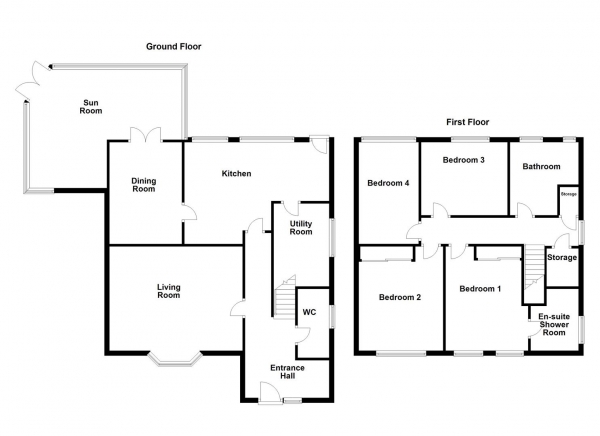 Floor Plan Image for 4 Bedroom Detached House for Sale in Woodthorpe Park Drive, Sandal, Wakefield