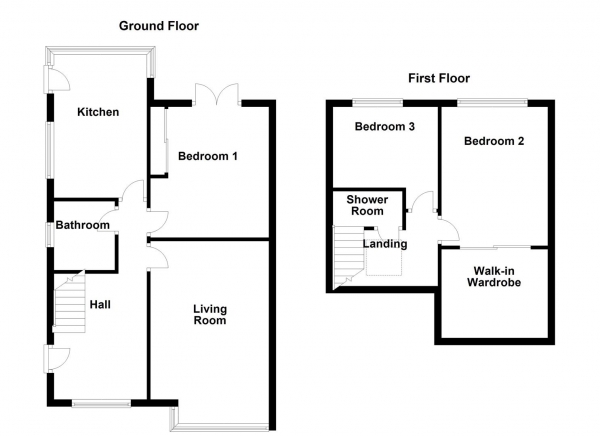 Floor Plan Image for 3 Bedroom Semi-Detached Bungalow for Sale in Fernlea Close, Crofton, Wakefield