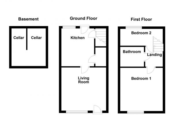 Floor Plan Image for 2 Bedroom Terraced House for Sale in Ouchthorpe Lane, Wakefield