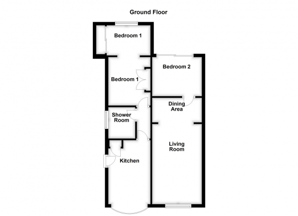 Floor Plan Image for 2 Bedroom Semi-Detached Bungalow for Sale in Grove Park, Calder Grove, Wakefield