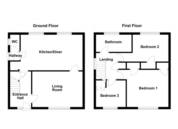 Floor Plan Image for 3 Bedroom Semi-Detached House for Sale in Barden Road, Wakefield