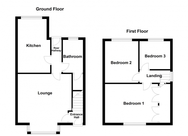 Floor Plan Image for 3 Bedroom Semi-Detached House for Sale in Bradford Road, Tingley, Wakefield