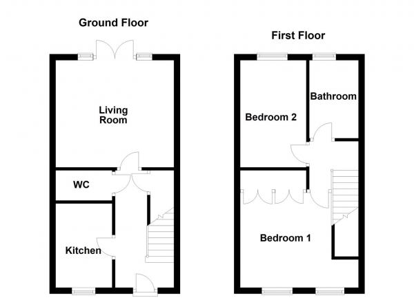 Floor Plan Image for 2 Bedroom Terraced House for Sale in Denby Dale Road West, Calder Grove