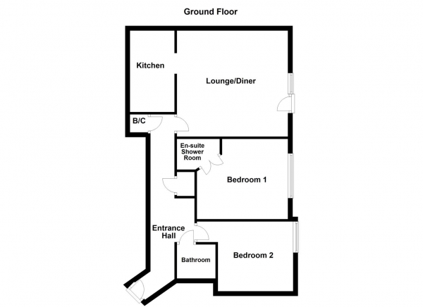 Floor Plan Image for 2 Bedroom Property for Sale in St. Christophers Walk, Wakefield