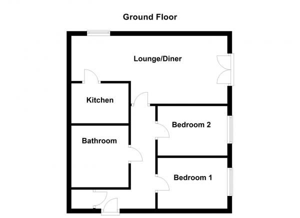 Floor Plan Image for 2 Bedroom Flat for Sale in Ings Road, Wakefield