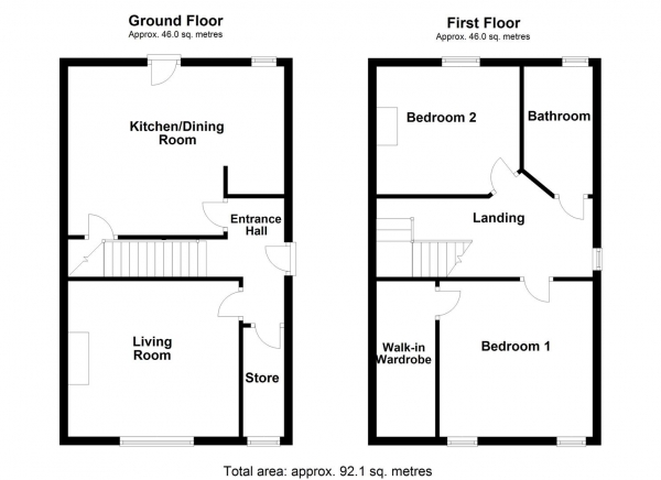 Floor Plan Image for 2 Bedroom Semi-Detached House for Sale in East Street, Wakefield