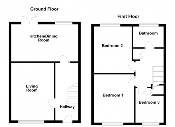 Floor Plan Image for 3 Bedroom End of Terrace House for Sale in Standbridge Lane, Wakefield