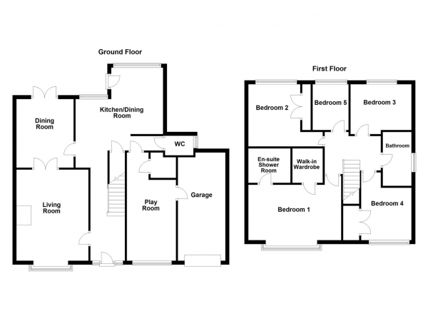 Floor Plan Image for 5 Bedroom Detached House for Sale in Poppleton Road, Tingley, Wakefield