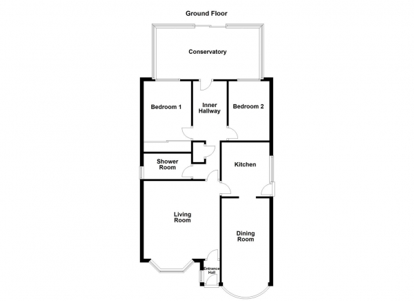 Floor Plan Image for 2 Bedroom Detached Bungalow for Sale in Forest Close, Pinders Heath, Wakefield