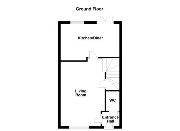 Floor Plan Image for 3 Bedroom End of Terrace House for Sale in Butterfield Way, Wakefield