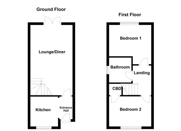 Floor Plan Image for 2 Bedroom Town House for Sale in Hallamshire Mews, Wakefield