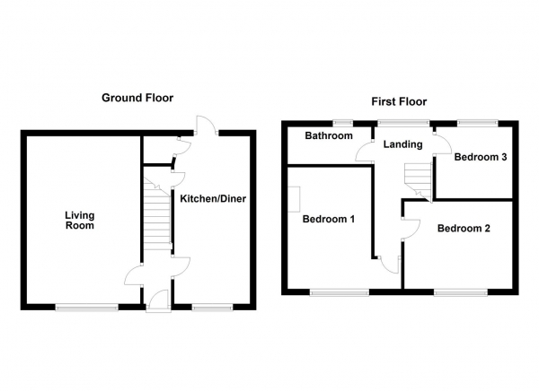 Floor Plan Image for 3 Bedroom Property for Sale in Waterton Road, Wakefield