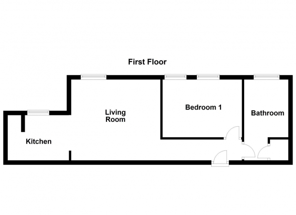 Floor Plan Image for 1 Bedroom Apartment for Sale in Hepworth, Wakefield, WF1 5JQ