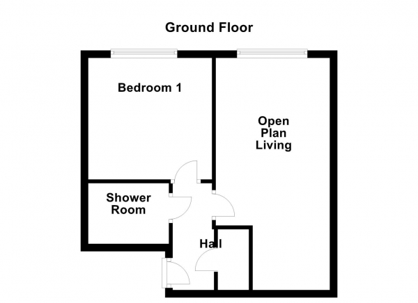 Floor Plan Image for 1 Bedroom Flat for Sale in Thornhill Street, Wakefield