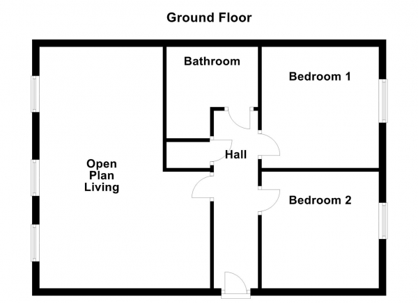 Floor Plan Image for 2 Bedroom Ground Flat for Sale in The Point, Alverthorpe, Wakefield