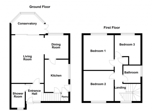 Floor Plan Image for 3 Bedroom Detached House for Sale in Lennox Drive, Wakefield