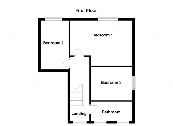 Floor Plan Image for 3 Bedroom End of Terrace House for Sale in Industrial Street, Horbury, Wakefield