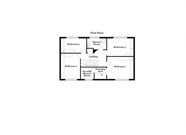 Floor Plan for 4 Bedroom Detached House for Sale in Highfield Grange, Horbury, Wakefield, WF4, 5LT - OIRO &pound580,000