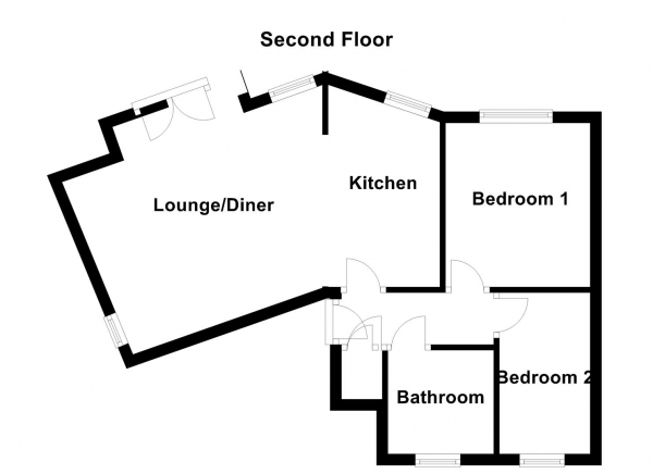 Floor Plan Image for 2 Bedroom Apartment for Sale in Lapwing View, Horbury, Wakefield