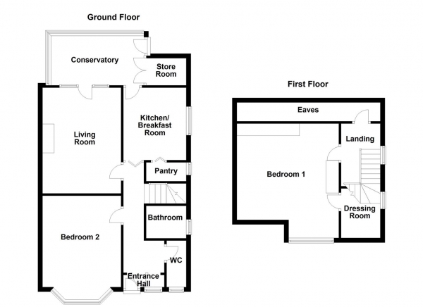 Floor Plan Image for 2 Bedroom Bungalow for Sale in Park Grove, Horbury, Wakefield