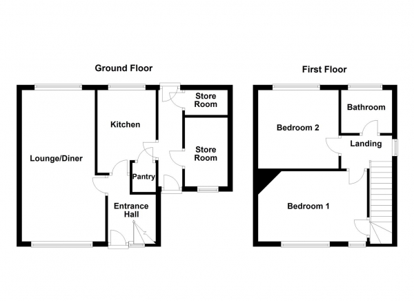 Floor Plan Image for 2 Bedroom Semi-Detached House for Sale in Gaskell Drive, Horbury, Wakefield
