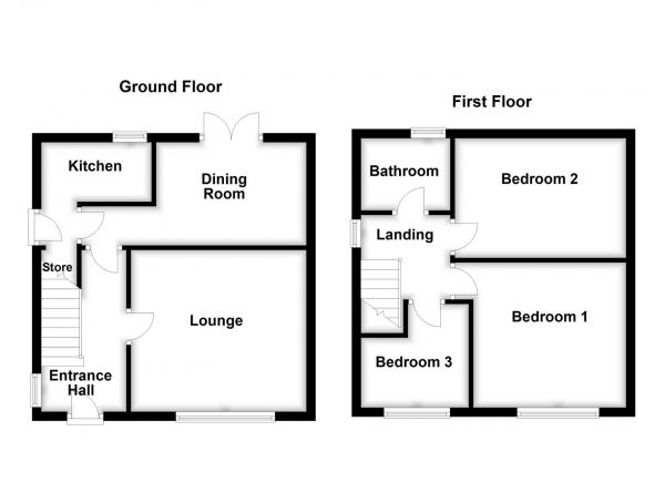 Floor Plan Image for 3 Bedroom Semi-Detached House for Sale in Clifton Drive, Horbury, Wakefield