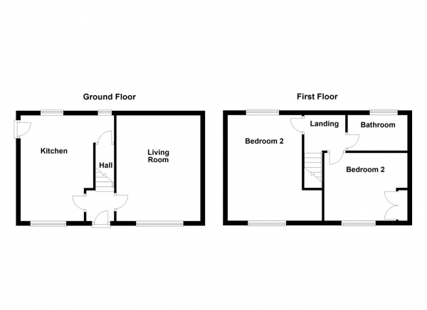 Floor Plan Image for 2 Bedroom End of Terrace House for Sale in Victoria Street, Horbury, WF4 6EH