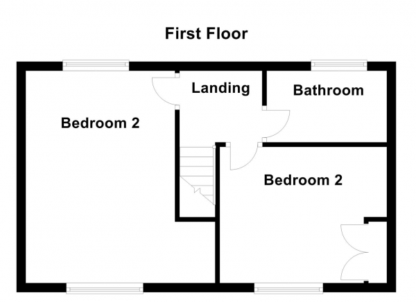 Floor Plan Image for 2 Bedroom End of Terrace House for Sale in Victoria Street, Horbury, WF4 6EH