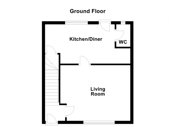 Floor Plan for 3 Bedroom Semi-Detached House for Sale in Green Lane, Horbury, Wakefield, WF4, 5DY -  &pound179,950