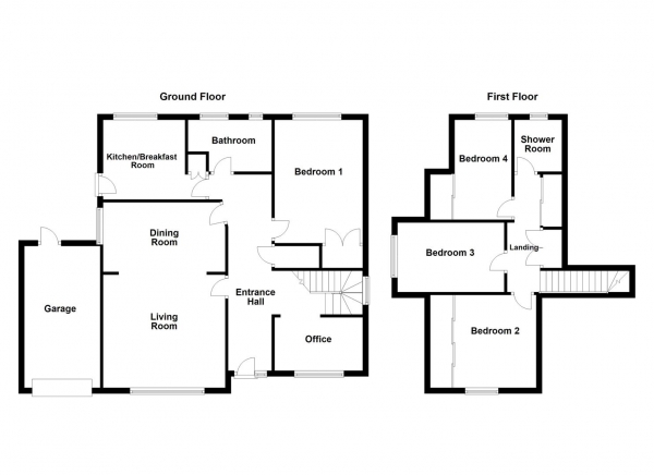 Floor Plan Image for 4 Bedroom Detached Bungalow for Sale in Gagewell Lane, Horbury, Wakefield