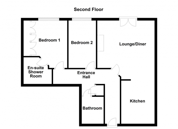 Floor Plan Image for 2 Bedroom Apartment for Sale in Benton Mews, Horbury, Wakefield